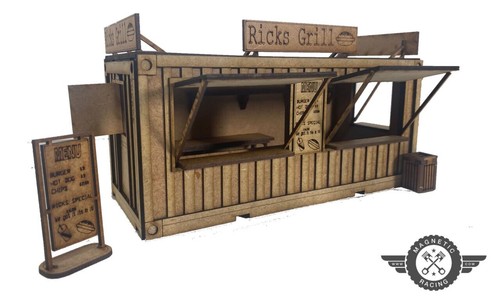 Scalextric slot car - scalextric, buildings