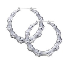 Large womens bamboo earrings - large,