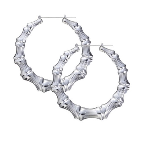 Large womens bamboo earrings - large,