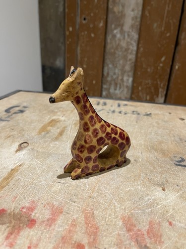 Hand carved wooden - carved, giraffe