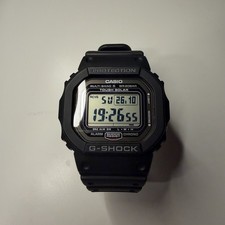 Pre-owned CASIO G-SHOCK GW-5000U-1JF Black color Solar Radio Digital Men's Watch
