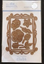 Sketched Florals & Frame flowers leaves Spellbinders Club metal cutting die set