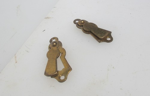Vintage brass keyhole cover - keyhole,