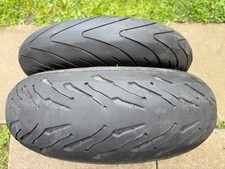 pair of motorcycle tyres