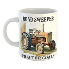ROAD SWEEPER TRACTOR GOALS - Mug for Retro Tractor Fans – Exclusive – UK Stock