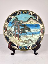 Japanese Cloisonne Plate – Landscape Scene – Meiji Era