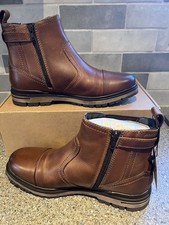 Pod Apollo Mens Classic Casual Leather Fashion Chelsea Boots Brown Size 8