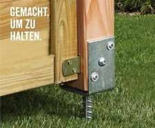 Galvanised U-Shaped Post Fence Foot Anchor with Concrete Anchor Riffler