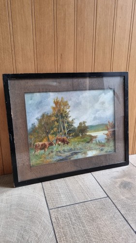 Vintage pastoral oil - vintage,