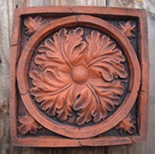 Gothic oak leaf wall tile