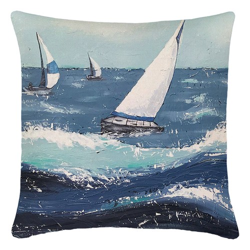 Art nautical throw pillow case - art,