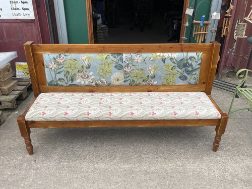 Solid pine floral upholstered - solid,