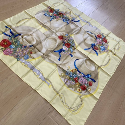 Gucci scarf yellow straw hat - gucci,