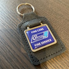 Caffyns Fine VW Volkswagen SEAT MG CARS UK Leather Key Ring/Fob Dealer Garage 