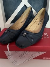 Pavers Navy Blue Kitten Heel