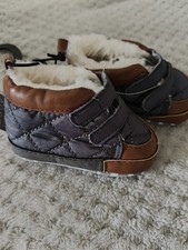 Baby 3-6 Months Boots Navy Fleece Lined, Matalan, Brand New