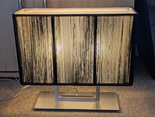 Homebase Double Bulb Lamp With Metal Base & Fitted Black Shade Tested & Working