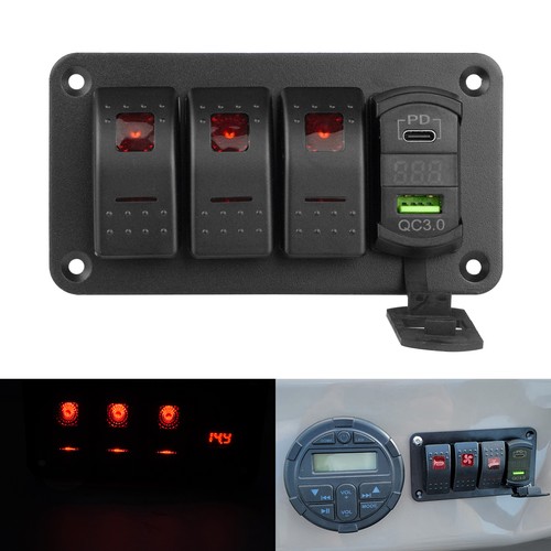 Gang led light toggle rocker - light,