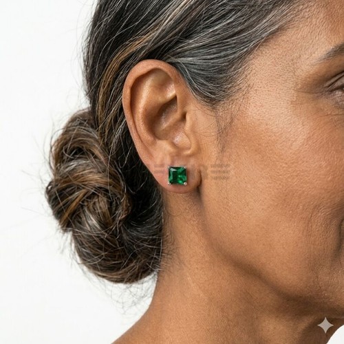 925 sterling silver square - silver,