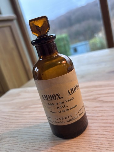 Old chemist bottle spirit - old,