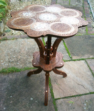 STUNNING LARGE ANTIQUE  ISLAMIC/SYRIAN   INLAID PEDESTAL TABLE