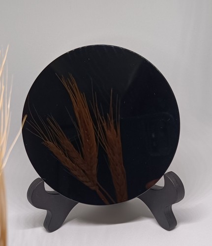 10cm black obsidian scrying - obsidian,