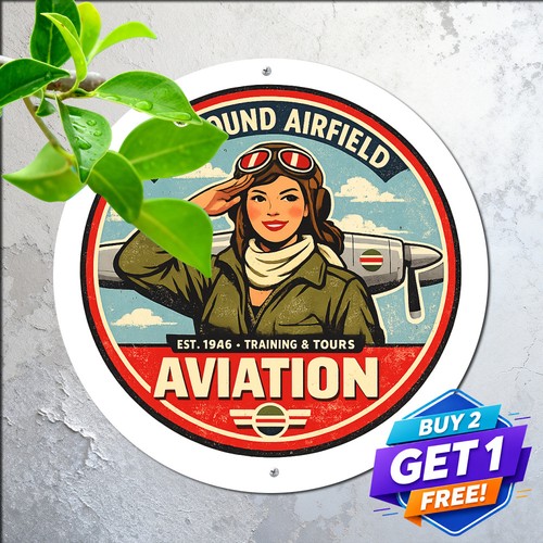 Classic aviation round tin - classic,