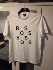 White Hugo Boss Mens T Shirt