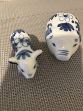 2 Blue And White Small Ceramic