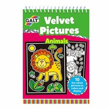 Galt Toys Velvet Pictures Animals, Colouring Book for Children