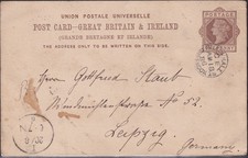 GB 1886 QV 1d postal