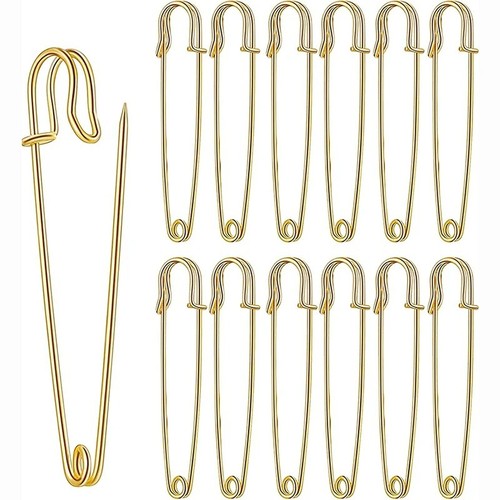 Silver safety pins extra - safety, large