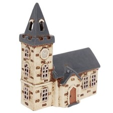 Village Pottery Steeple Church Tea Light Holder