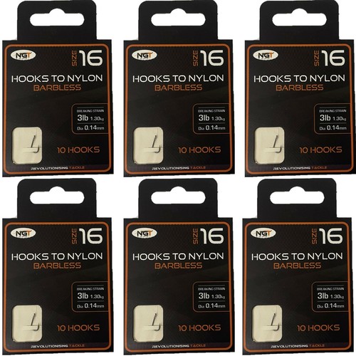Ngt barbless hooks to - 60,