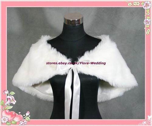 Faux fur ivory black shawl - faux,