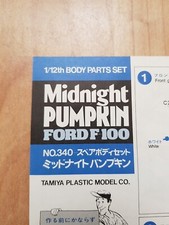 Tamiya Original 1987 Midnight Pumpkin Body Parts Set Instruction Leaflet Manual 