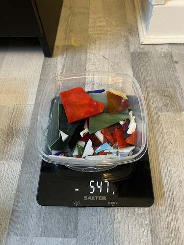 500g stained glass - 500g, offcuts