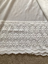 Vintage Net Curtain Approx Size W 104 Inches D 70 Inches scalloped Edge To Hem 