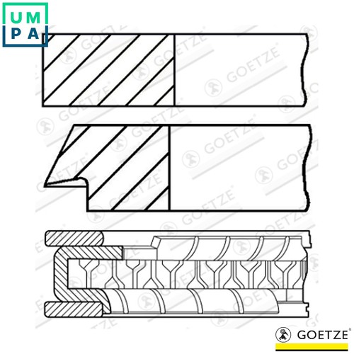 Piston ring kit - piston,
