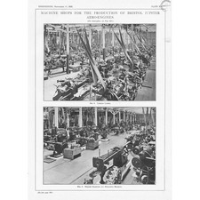 Production of the Bristol Jupiter Aero Engine 5 x Vintage Prints 1925