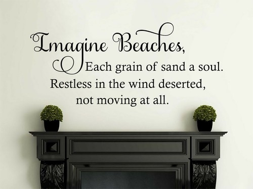 Wall quote imagine beaches - wall, beaches"