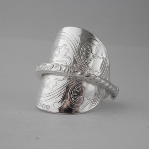 Silver spoon ring handmade - spoon,