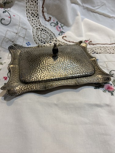 Antique hammered metal small - hammered,