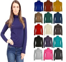WOMENS POLO NECK TOP STRETCH