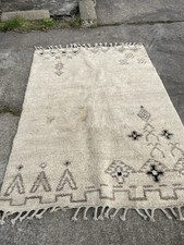 Traditional Boho Moroccan Berber Carpet Wool Handmade Oriental Rugs 169 x 246cm