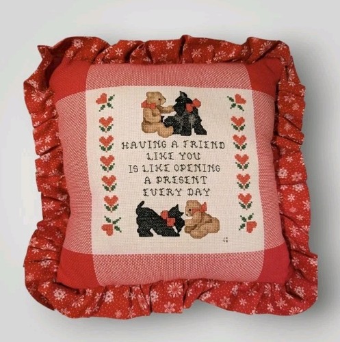 Handmade pillow scottie dog - pillow,