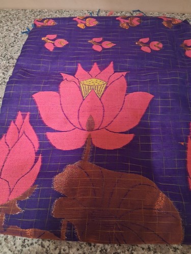 New cotton blue - sari,