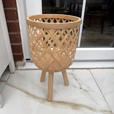 Freestanding Flower/Planter basket Vase With Stand Home Decor-H 42 x top 24.5cm