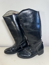 Vintage Mid Century Italian Equestrian Calvary Riding Boots Leather Size 9?