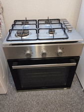 Electric Stainless Steel True Fan Oven. 4 Burners Gas Hob 